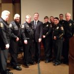 Chancellor William McRaven was the keynote speaker at the Graduation and Commissioning ceremonies for the 96th BPOC on May 29, 2015. Pictured below with Director Heidingsfield, Dr. Alex Eastman from UT Southwestern and members of the ODOP staff